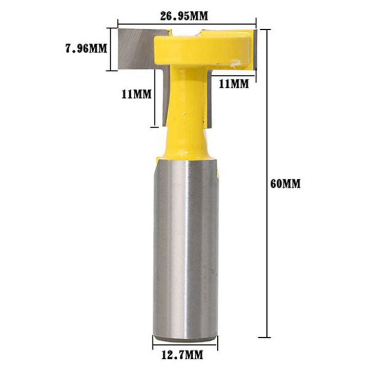 2pcs%201/2%20Inch%20Shank%20Router%20Bit%20T-Slot%20&%20T-Track%20Slotting%20Tenon%20Cutter%20Tool%20-%20Image%203