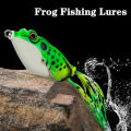 Artificial Silicone Soft Fishing Lures Treble Hooks 6cm 4.5g Topwater Ray Frog Conbo. 