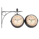 European-Style Double-Sided Wall Clock Creative Classic Clocks Monochrome. 