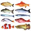 20/30/40cm Creative Simulation Crucian carp Fish Grass Carp Salted fish Cute Cartoon Cat Plush Pillow Toy Gift. 
