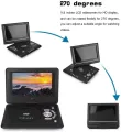 9.8Inch 16:9 Widescreen DVD player 270° LCD Screen Home Car TV DVD Player Portable VCD Compact Disc MP3 Viewer Game Function. 
