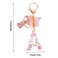 A-Z Dreamy Sequin Letters Keychain For Women Tassel Butterfly Pendant Initial Keyring Purse Suspension Bags Charms Car Key Chain Cherry Super Store. 