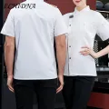 Restaurant Uniform Patch Pocket Men Women Kitchen Cooking Shirt. 