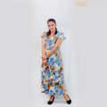 Princes Line Floral Design Woman Long Frock. 