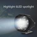 1 Pair Electric 6leds Spotlight External Led Motorcycle Spotlight Car Auxiliary Headlight Fog Lamp. 