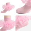 Candy Color Princess Girls Frilly Sock For Party Dance Children's Sock With Lace Soft Kids School Socks Ruffles Baby Socken. 