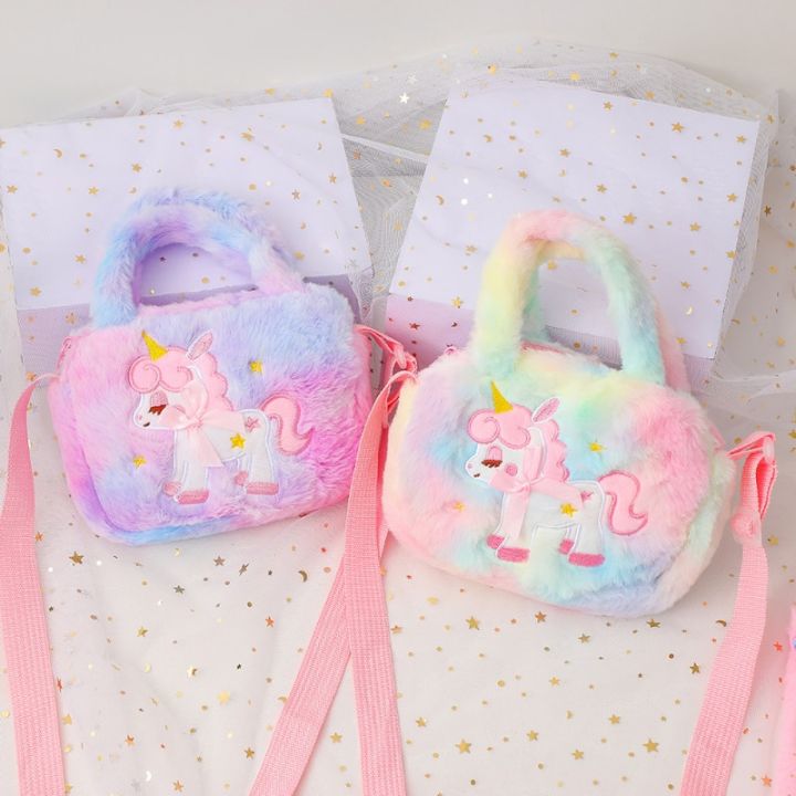 Kid%20Embroidery%20Unicorn%20Plush%20Crossbody%20Purses%20And%20Handbags%20Little%20Girls%20Rainbow%20Fluffy%20Purse%20Cute%20Cartoon%20Furry%20Shoulder%20Bag%20-%20Image%204