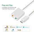 USB C Type C Type-C External Sound Card Hi-Fi Magic Voice 7.1 CH o Card Adapter USB-C to Jack 3.5mm Earphone Microphone Speaker Replacement for Laptop Pro. 