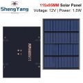 12V 125mA 1.5W Solar Panel Polycrystalline 115*85MM Mini Sunpower Solar System DIY for Battery Cell Phone Charger. 