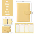 Budget Planner PU Leather A6 Notebook Durable 6-hole design A6 size Budget Planner Binder PU Leather Zipper Closure 6 Hole Binder for Office School Personal finance Budgeting Business meetings. 