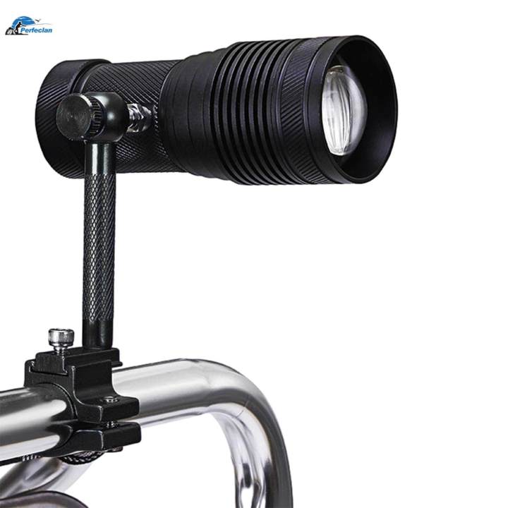 Night Fishing Light Bracket Lightweight Aluminum Alloy Portable Light Mount Lamp For Chair Black