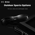 OQ BOGA 1 Piece Unisex Outdoor Anti-UV Black Oval Frame Sunglasses Men Women Eye Protection Half Rim Sun Glasses UV400. 