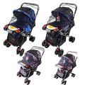 Lightweight Folding Baby Stroller with Music adjustment wheels lock 3 step fold able for sleep. 