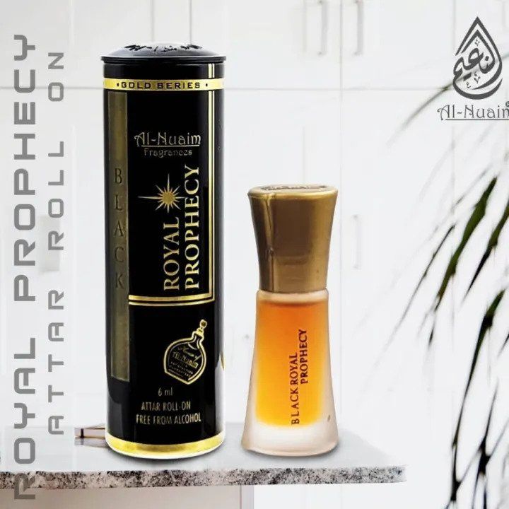 Royal Prophecy Black Al Nuaim Roll On Perfume - 6ML Oil Attar Fragrance -High Quality Pocket Perfume