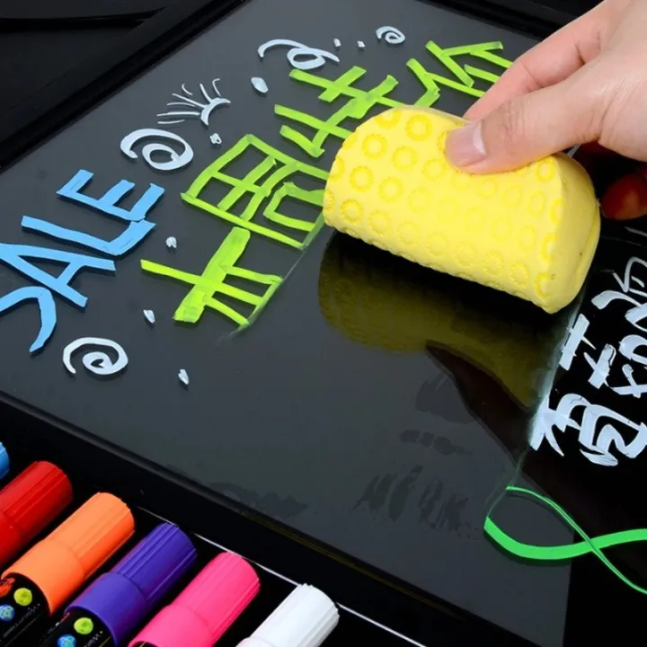 Reusable%20Stationery%20Supplies%20Writing%20Smooth%20Liquid%20Ink%20Glowing%20Pen%20Multicolor%20Drawing%20Highlighter%20Erasable%20Advertising%20Graffiti%20Pen%20LED%20Board%20Fluorescent%20Pens%20-%20Image%204