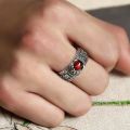Lucky Pixiu Ring Chinese Fengshui Wealth Jewelry Retro Open Adjustable Ring for Unisex. 