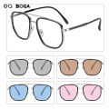 OQ BOGA 20 Styles Unisex Anti UV Photochromic Sunglasses Anti Blue Light Radiation Metal Irregular Frame Computer Glasses. 