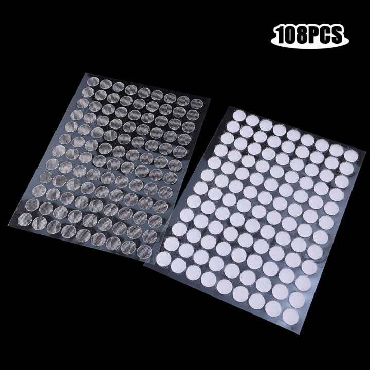100/102/108Pairs%2010/15/20Mm%20Transparent%20Sticky%20Dots%20Self%20Adhesive%20Hook%20And%20Loop%20Fastener%20Tape%20Strong%20Glue%20Round%20Coin%20Tape%20Sticker%20-%20Image%209