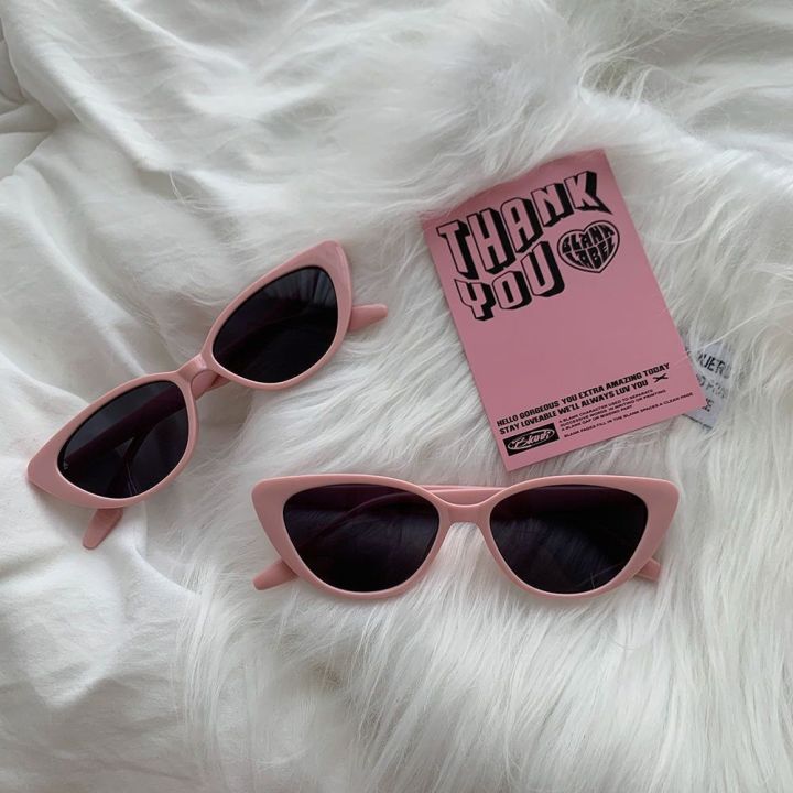 【Dream Sailing Store 】Pink girl sunglasses eyeglasses new protection ins