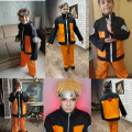Anime Blaster Jacket Adult Naruto Costume Halloween Role Play Costumes Kids Secondary Fantasy Set Necklace Headband Toys. 