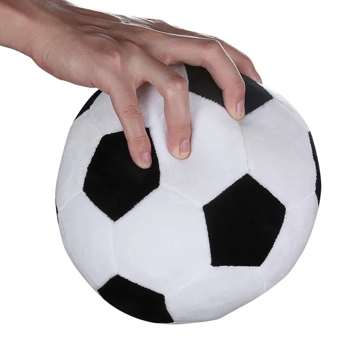 Soccer%20Sports%20Ball%20Throw%20Pillow%20Stuffed%20Soft%20Plush%20Toy%20For%20Toddler%20Baby%20Boys%20Kids%20Gift,%208%20inch%20L%20X%208%20inch%20W%20X%208%20inch%20H,%20Black%20-%20Image%202