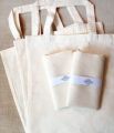 White Colour - Raw fabric Tote Bags For Women. 