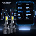 NOVSIGHT Mini Car LED Headlight Bulbs H4 LED lights Super bright 72W 10000LM Auto Headlamps Fog lights Kit 6000K White. 