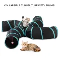 Indoor Cat Tunnel 4 Way Pet Play Tunnel Collapsible Tunnel Tube. 