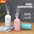 【BestGO】400ML Mini Portable USB Ultrasonic Air Humidifier Aroma Essential Oil Diffuser Mist Maker Aromatherapy. 