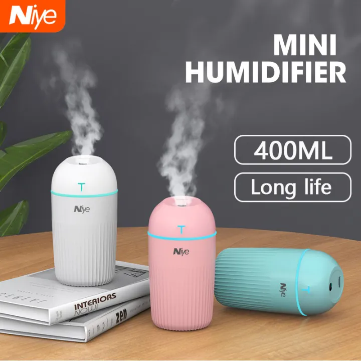 【BestGO】400ML Mini Portable USB Ultrasonic Air Humidifier Aroma Essential Oil Diffuser Mist Maker Aromatherapy