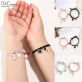 【ALLGOOD】Jewlry 2021 Latest 2 Pcs/Set Best FriendMagnetic Attract Bracelets for Women Lovely Cartoon Cat Heart-shaped Love Attraction Bracelet for Girl Fashion Women Jewelry. 
