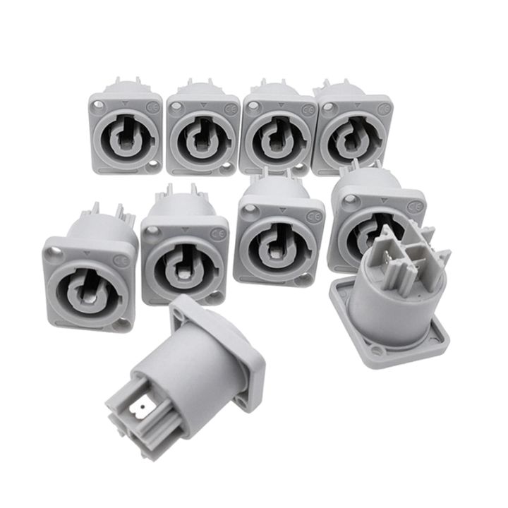 10PCS Powercon Connector 3 Pins 20A 250V Power Speaker Panel Socket Female for LED Screen Stage Lighting