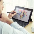 For Microsoft Surface Go Pro7/6/5/4/3 Electronic Pen Touch Capacitance Pen 4096 Levels of Pressure with Tip Extractor+Tip -Black. 