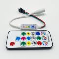 Home Addressable Music Led Controller 17Keys DC5-24V RGB Led Strip Light DC/USB 3Pin Mini RF Remote Controller for WS2812B WS2811 5050. 