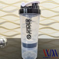 plastic shaker bottle with powder compartment 500ml. 