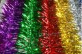 2 Meters Plastic Color Streamers Wall Christmas Tree Surround Ribbon Christmas Garland Decoration Wedding Party Supplies 6pcs. 
