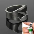 Stainless Steel Finger Corkscrew Bottle Opener Tool Versatile Ring-Shape Bottle Opener Bartender Tool. 