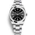 Silver Stainless Steel Strap Men Watch Quartz Analog Business Chain Casual Wrist Watches For Boys Gents - Black Blue White PRM. 