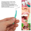 25Pcs L Shape Push Pull Interdental Brush Oral Care Teeth Whitening Dental Tooth Pick Tooth Orthodontic Cleaning Brush. 