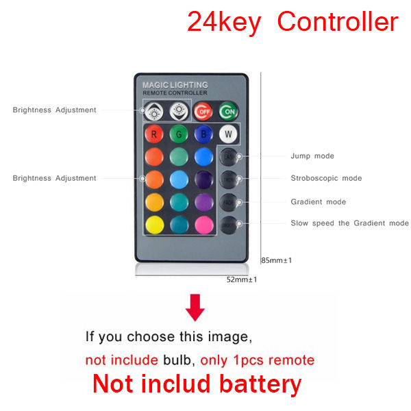 【TopazTrove】RGB LED bulb lamp E27 E14 AC85-265V 5W LED changing place Blubs the of RGB lighting + IR remote control 16 colors