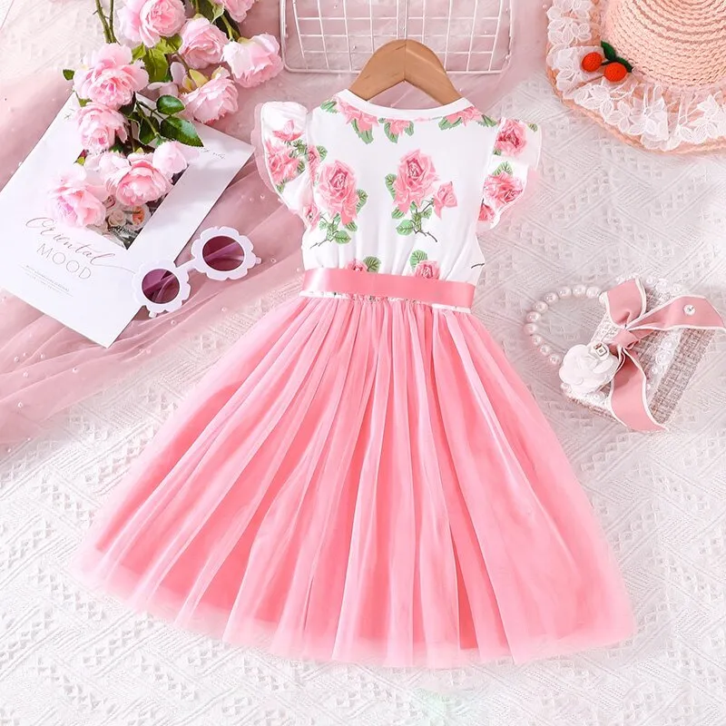 Dress For Kids 4-7 Years old Birthday Korean Style Fashion Ruffled