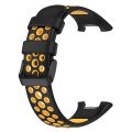 For Xiaomi Mi Band 7 Pro Two-Color Breathable Silicone Watch Band. 