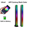 16/32/40led Rgb Sound Controlled Music Levels App Control Rechargeable Music Rhythm Bar Car Gaming Night. 