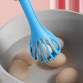 Multi-function Whisk and Stirring Rod Three-in-one Egg Plastic Kitchen Whisk Versatile Dual-Use Manual Egg Whisk Food Tong Clamp Is Suitable for Household Kitchen. 