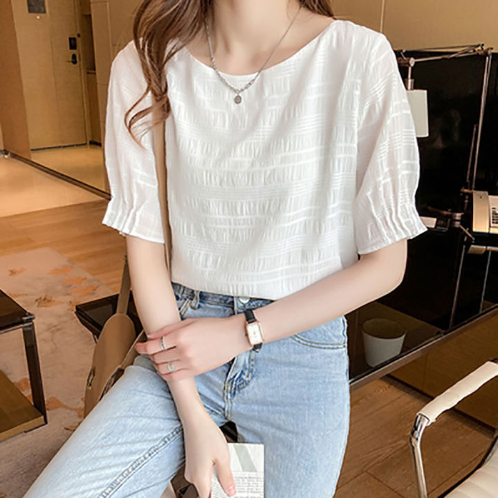 bellylady Summer Chiffon Blouse For Women Cotton Fashion