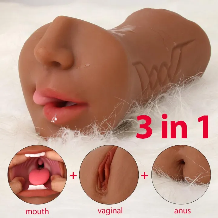 18+ Men's Mastrubator 3 in 1 Vagina / Anal / Mouth Sex Toy