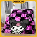 Cartoon Kuromis Pattern Soft Throw Light Weight Flannel Suitable for Living room/Bedroom Warm Blanket. 