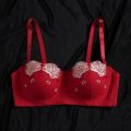 Beauwear Free Return Whole Sale Appliques Demi Bra for Woman Contrast Color Underwear Big Size 85C-110C Half Cup Lingerie. 