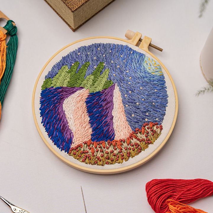 DIY Beginners European Mesh Needlework Embroidery Sets Cross Stitch ...