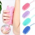 Silicone Body Scrubber Bath Sponge - 2 in 1 Exfoliating Body Brush Loofah Shower Sponge for Women Men and kids. 
